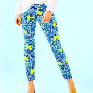 Lilly Pulitzer Zest for Life Kelly Ankle Pants 10